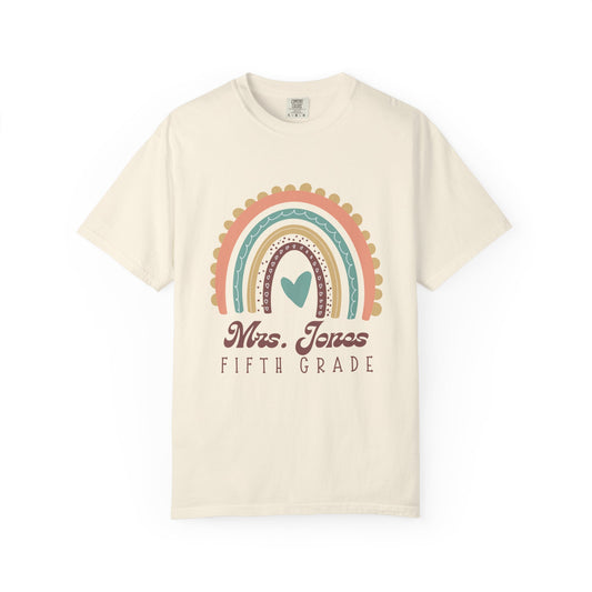 Personalized Teacher T-Shirt, Mrs. Jones Fifth Grade Shirt, Gift for Educators, Back to School Tee, Custom Class Apparel