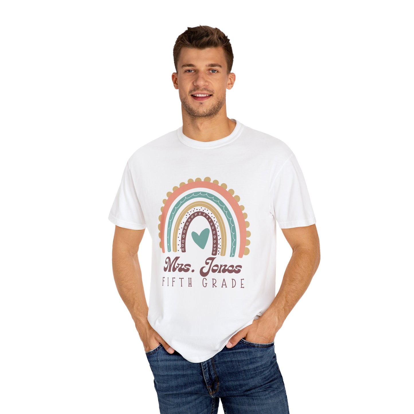 Personalized Teacher T-Shirt, Mrs. Jones Fifth Grade Shirt, Gift for Educators, Back to School Tee, Custom Class Apparel