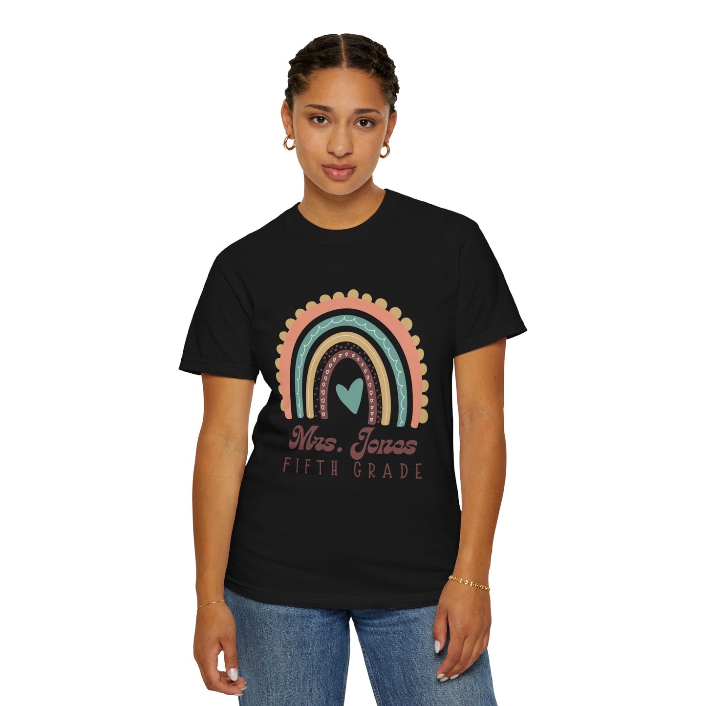 Personalized Teacher T-Shirt, Mrs. Jones Fifth Grade Shirt, Gift for Educators, Back to School Tee, Custom Class Apparel