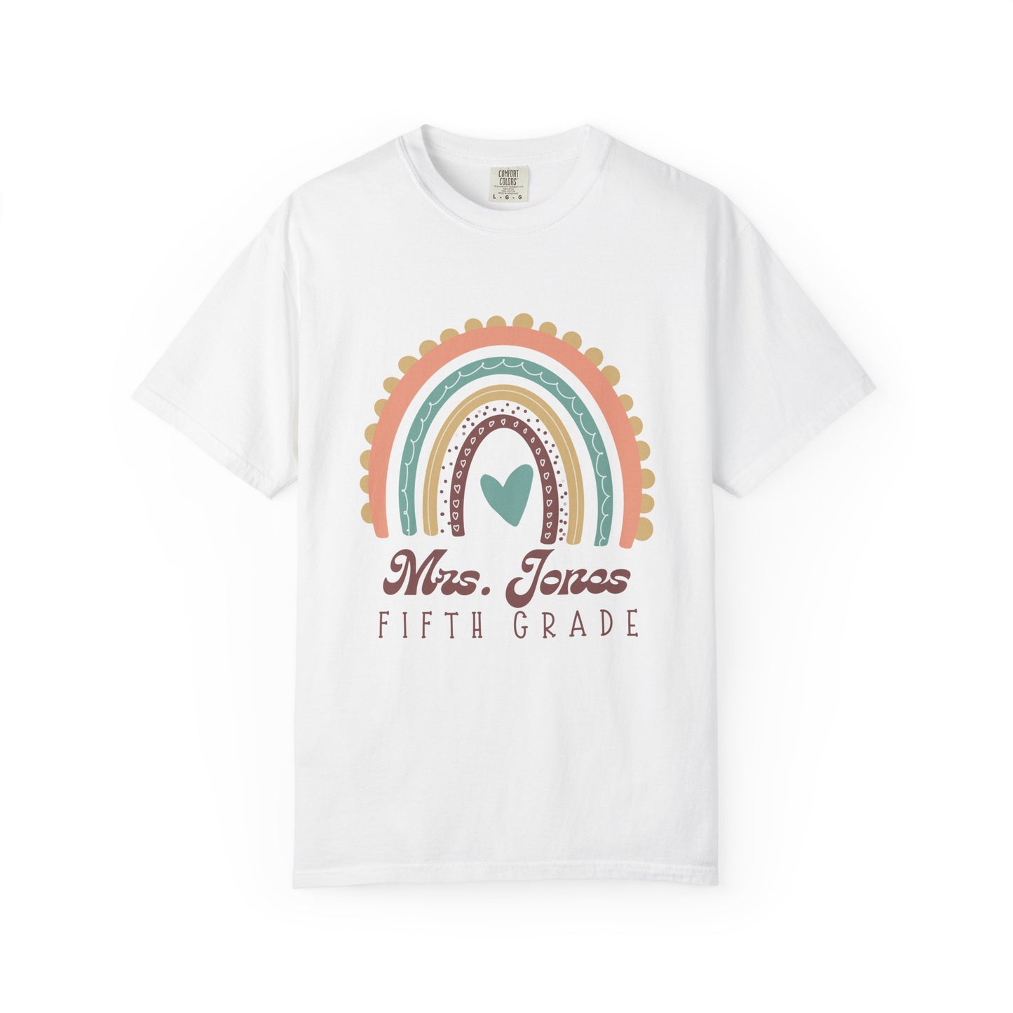 Personalized Teacher T-Shirt, Mrs. Jones Fifth Grade Shirt, Gift for Educators, Back to School Tee, Custom Class Apparel